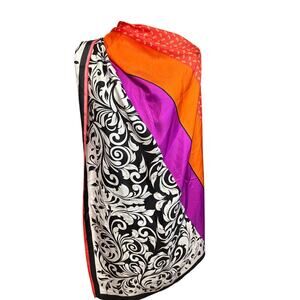 VAKKO Silk Shawl Scarf NWT Large 76x26 Multicolor Wrap Luxury